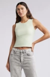 Open Edit Smooth Edit Crewneck Tank In Green Delicacy