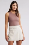 Open Edit Smooth Edit Crewneck Tank In Purple Taupe