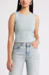 Open Edit Smooth Edit Crewneck Tank In Teal Pond
