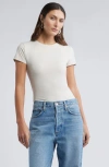 Open Edit Smooth Edit Lite Cap Sleeve T-shirt In White