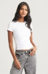Open Edit Smooth Edit Lite Cap Sleeve T-shirt In White