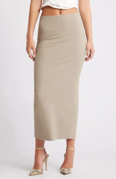 Open Edit Smooth Edit Maxi Skirt In Grey Chia