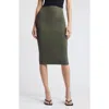 Open Edit Smooth Edit Midi Skirt In Green City