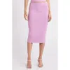 Open Edit Smooth Edit Midi Skirt In Pink Gale