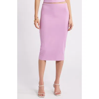 Open Edit Smooth Edit Midi Skirt In Pink Gale