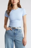 Open Edit Smooth Edit Short Sleeve Top In Blue