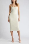 Open Edit Smooth Edit Strappy Midi Slipdress In Ivory Dove
