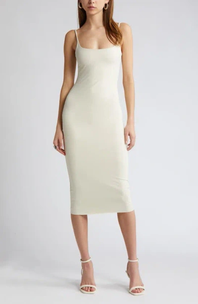 Open Edit Smooth Edit Strappy Midi Slipdress In Beige Pumice