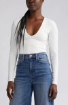 OPEN EDIT OPEN EDIT SMOOTH EDIT V-NECK BODYSUIT
