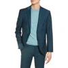 Open Edit Solid Extra Trim Wool Blend Sport Coat In Teal Cyrus