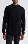 Open Edit Solid Mock Neck Sweater