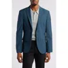 Open Edit Solid Slim Fit Wool Blend Sport Coat In Navy Sky