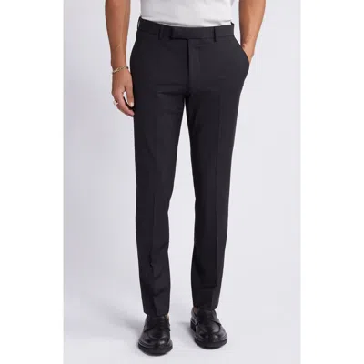 OPEN EDIT OPEN EDIT SOLID SLIM FIT WOOL BLEND TROUSERS