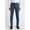 Open Edit Solid Slim Fit Wool Blend Trousers