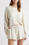 Open Edit Solid Stretch Modal Short Pajamas In White
