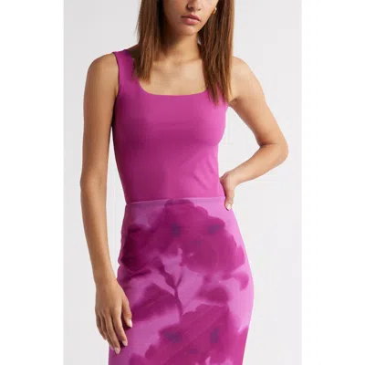 Open Edit Square Neck Tank In Purple