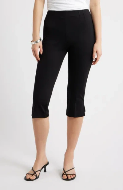 Open Edit Stretch Twill Capri Pants In Black