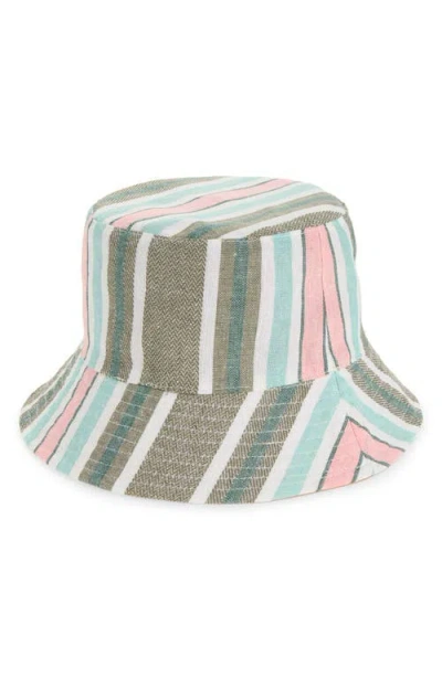 Open Edit Stripe Colorblock Bucket Hat In Multi