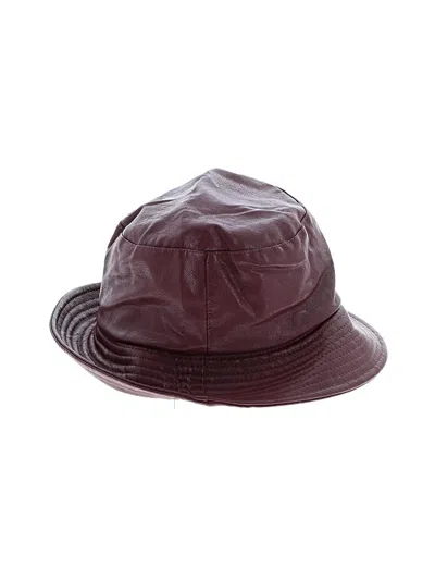 Pre-owned Open Edit Sun Hat In Burgundy