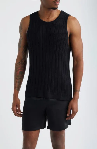 Open Edit Sweater Tank In Black