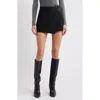Open Edit Tailored Faux Wrap Miniskirt
