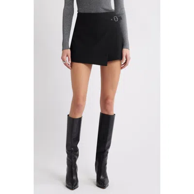 Open Edit Tailored Faux Wrap Mini Skort