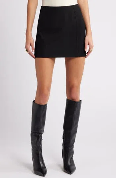 Open Edit Tailored Miniskirt In Black