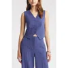 Open Edit Tailored Vest In Blue Cobalt