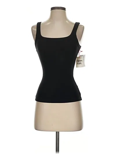 Pre-owned Open Edit Tank Top Black Scoop Neck Tops