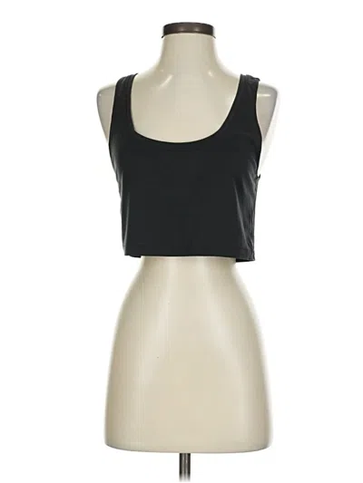 Pre-owned Open Edit Tank Top Black Strapless Neckline Tops