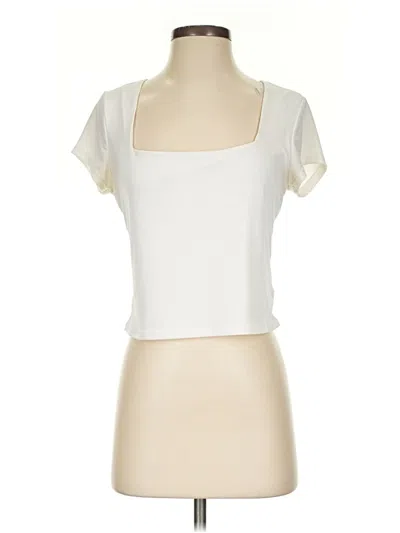 Pre-owned Open Edit Tank Top Ivory Square Neckline Tops