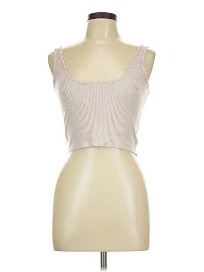 Pre-owned Open Edit Tank Top Tan Strapless Neckline Tops