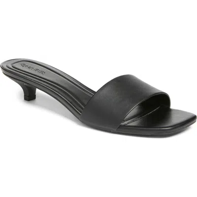 Open Edit Tanner Kitten Heel Slide Sandal In Black