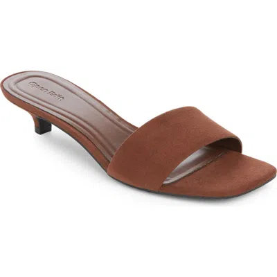 Open Edit Tanner Kitten Heel Slide Sandal In Brown