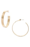Open Edit Tapered Hoop Earrings In Gold