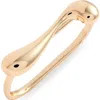 Open Edit Teardrop Two-finger Ring In Gold