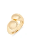 Open Edit Teardrop Wrap Ring In Gold