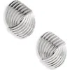 Open Edit Textured Stud Earrings In Metallic