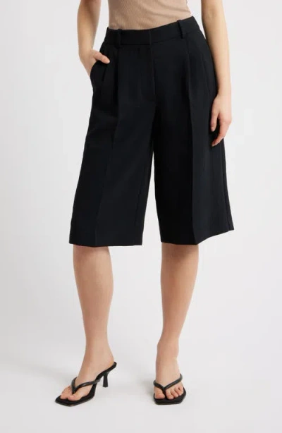 Open Edit The Curator Crepe Bermuda Shorts In Black