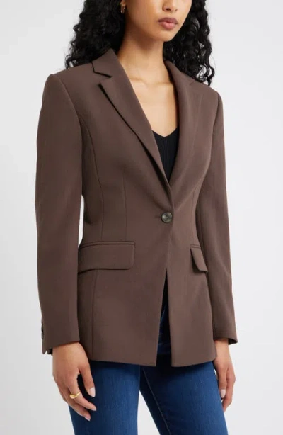 Open Edit The Curator Fitted Blazer In Brown