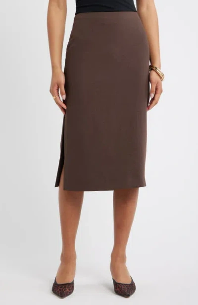 Open Edit The Curator Pencil Skirt In Brown