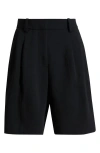 Open Edit Pleated Bermuda Shorts