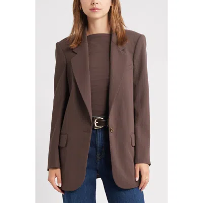 Open Edit The Curator Relaxed Blazer In Brown Seal