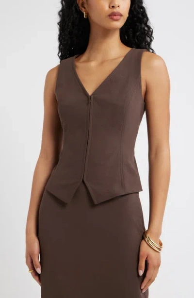 Open Edit The Curator Sleeveless Top In Brown