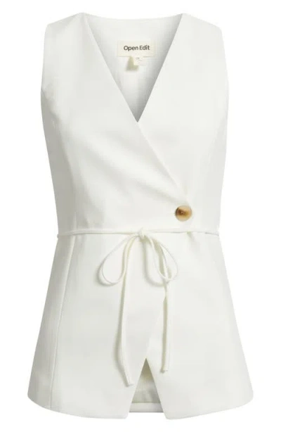 Open Edit The Icon Asymmetric Vest In White