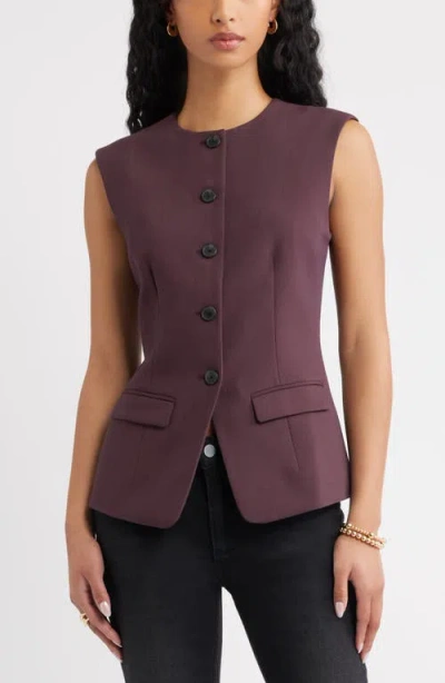 Open Edit The Icon Crewneck Vest In Brown