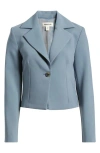 Open Edit The Icon Cropped Blazer In Blue Weather