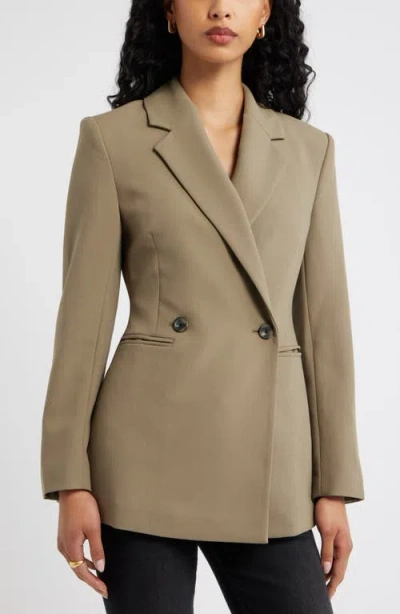 Open Edit The Icon Double Breasted Blazer In Neutral