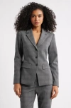 Open Edit The Icon Fitted Single Breasted Blazer In Gray