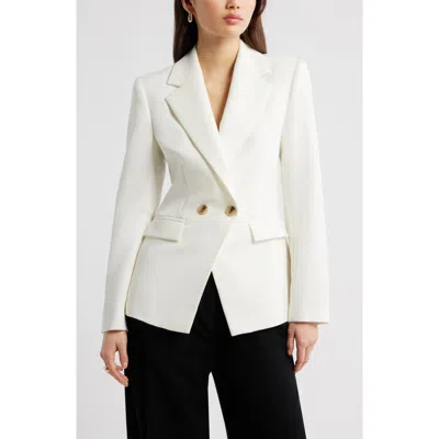 Open Edit The Icon Hourglass Blazer In White